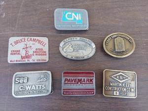 lot 5652 image: 7 belt buckles- construction