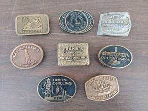 lot 5685 image: 8 belt buckles- oil field