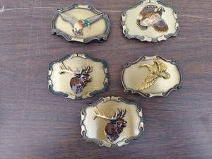 lot 5708 image: 5 belt buckles- wildlife
