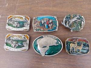 lot 5723 image: belt buckles- wildlife