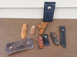 lot 5770 image: Sheaths, holster and pouches