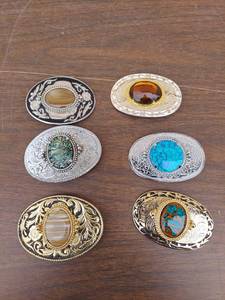 lot 5788 image: belt buckles with stones