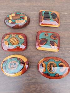 lot 5790 image: belt buckles-wood