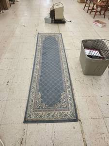 lot 4562 image: blue runner rug 93 x 25