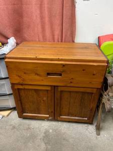lot 9756 image: wood cabinet