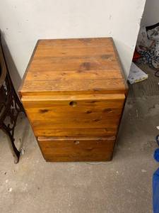 lot 9772 image: wood file cabinet