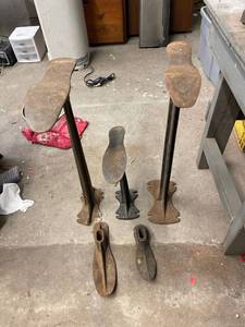 lot 9788 image: cast iron shoe stands