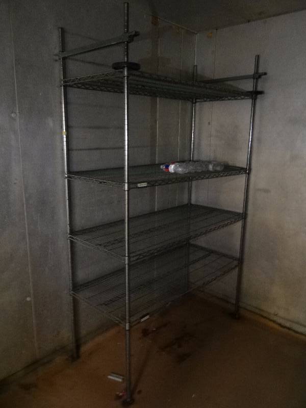lot 2643 image: (4) Tier Wire Metal Metro Brand  Rack