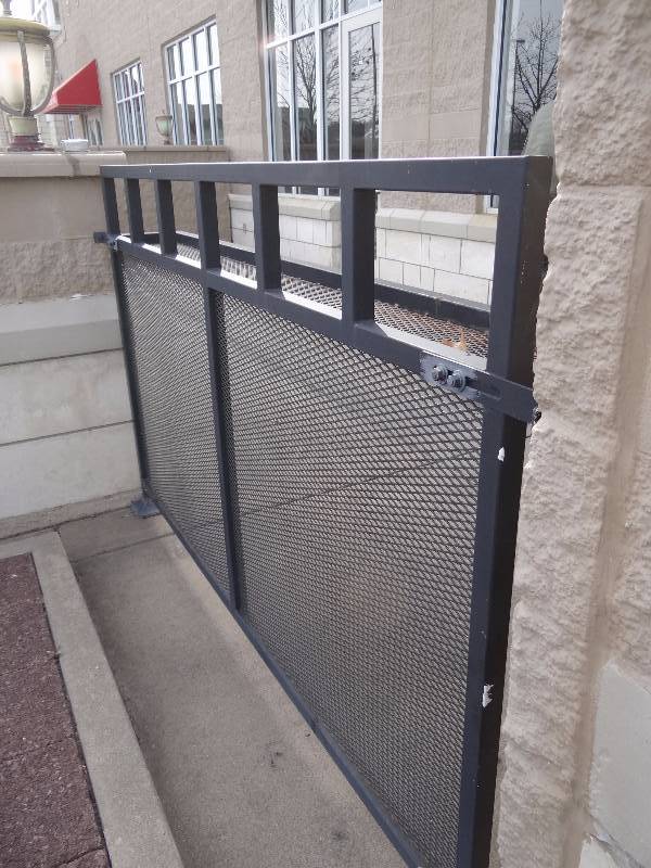 lot 2694 image: (3) Piece Matching Steel Construction Patio Surround Set