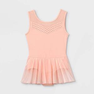 lot 305 image: Girls Dance Cross Back Skirted Leotard - Cat & Jack Pink Small 66X