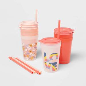 lot 321 image: Plastic Kids Drinkware Set PeachMelon - Pillowfort