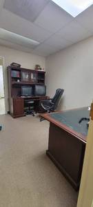 lot 37469 image: 3-Piece Wooden Office Set W Contents