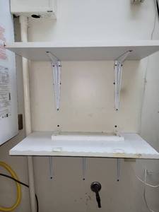 lot 37490 image: 2 Tier White Wall Mounted Shelves