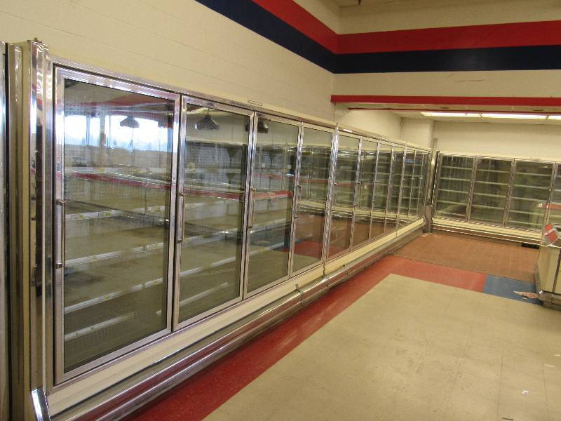 lot 338 image: Hussman 10 Door Supermarket Frozen Foods Glass Door Reach In Merchandiser