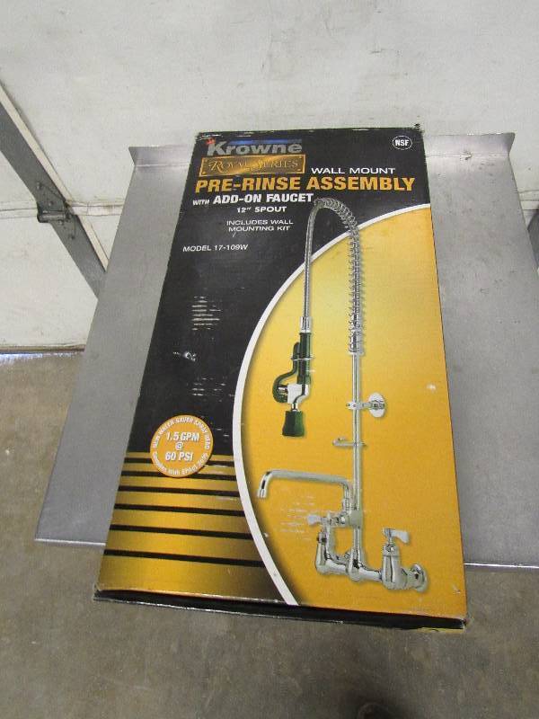 lot 169 image: New Krowne Wall Mount Pre-Rinse Assembly