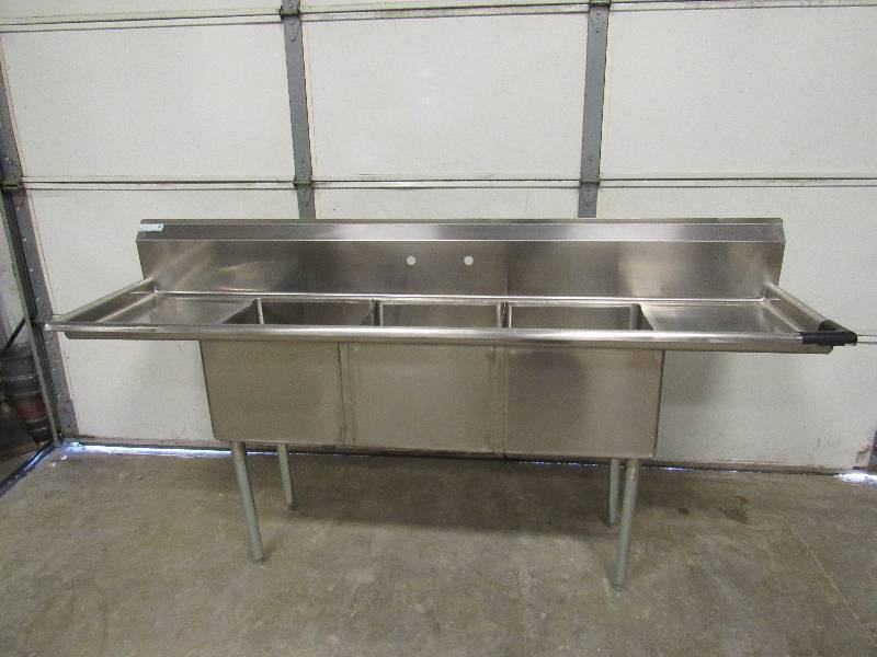 lot 170 image: 90 Green World 3 Bay Stainless Sink