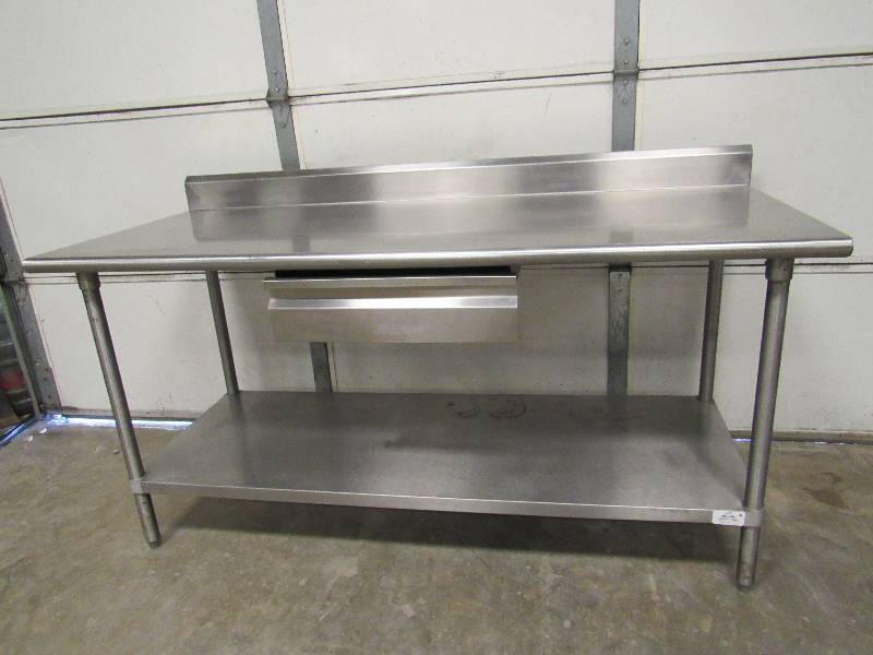 lot 171 image: 72 Advance Tabco Stainless Work Table With Drawer
