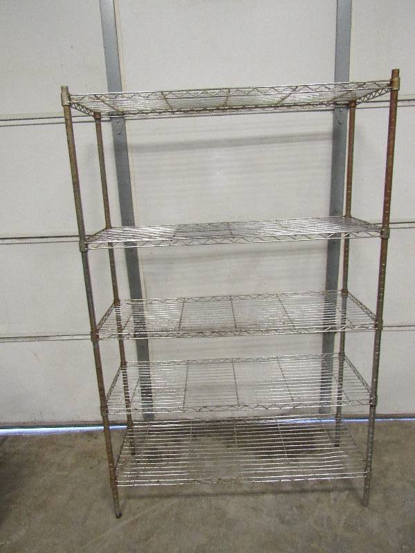 lot 768 image: (5) Tier Wire Metal Metro Rack