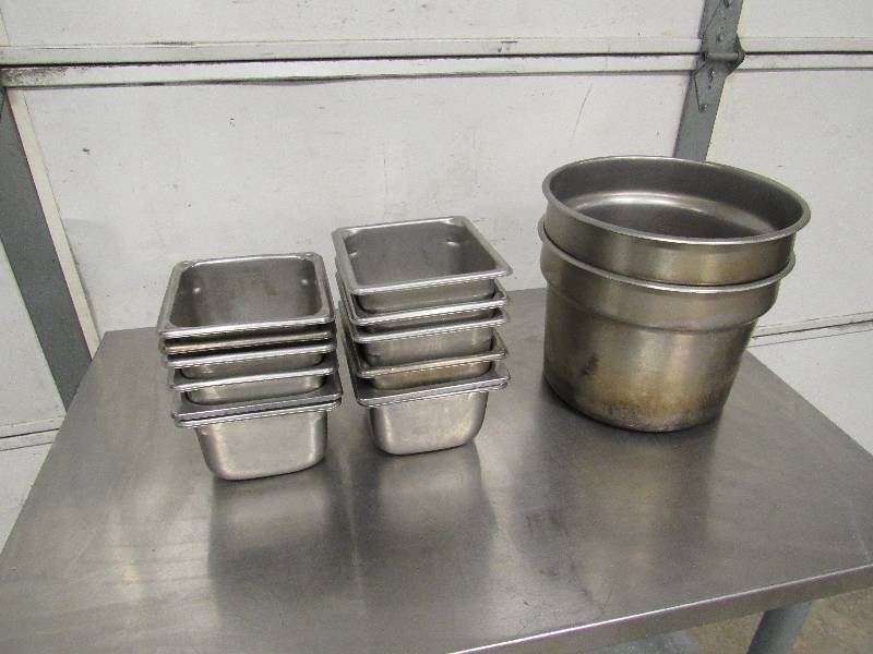 lot 794 image: Lot Of Stainless Inserts And Soup Wells