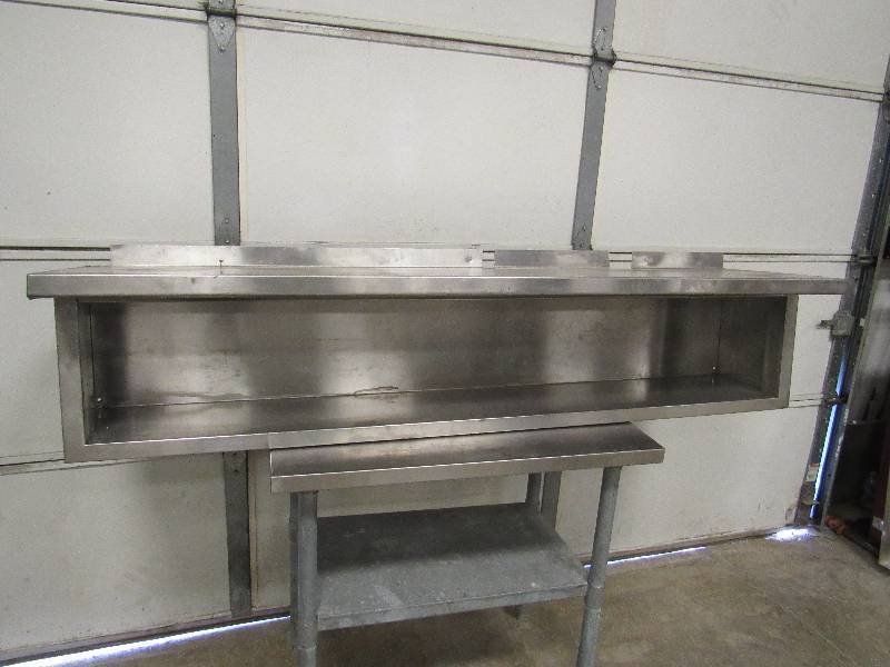 lot 806 image: 72x18 Work Top Wall Mount Shelf With Under Storage
