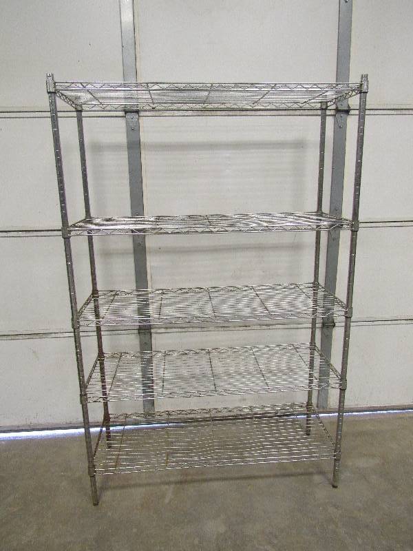 lot 809 image: 48x18 5 Tier Metal Wire Rack