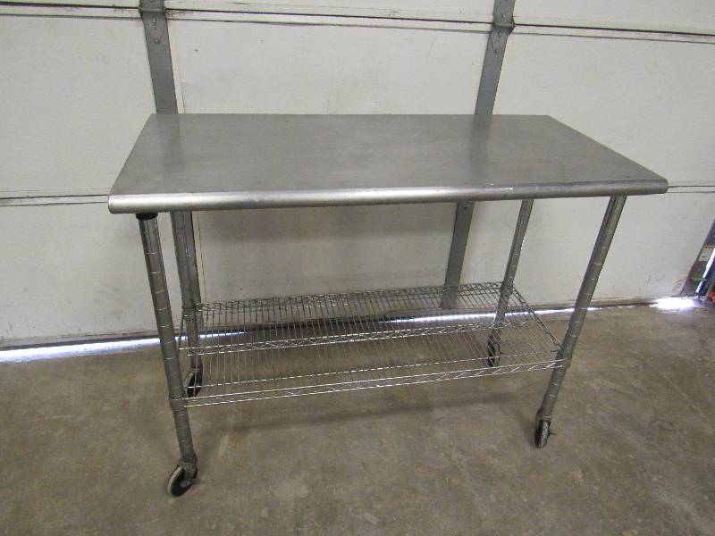 lot 817 image: 50x24 Stainless Top Work Table