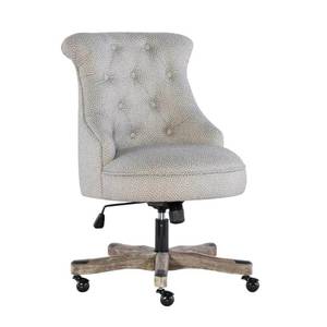 lot 1717 image: Linon Sinclair Manager s Chair with Adjustable Height & Swivel 275 lb. Capacity Light Gray