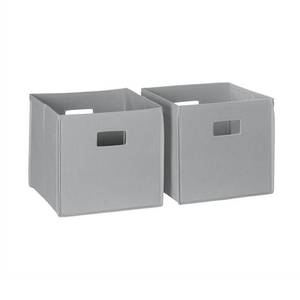 lot 1720 image: 2pc Folding Toy Storage Bin Set Gray - RiverRidge
