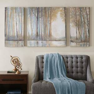 lot 1723 image: Madison Park Forest Reflections 3-Pc. Gel-Coated Canvas Print Set