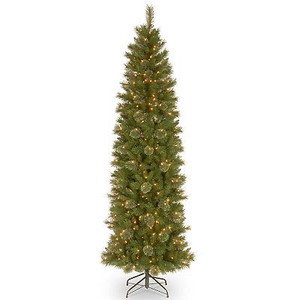 lot 1729 image: National Tree Company 8-ft. Mixed Pine Pre-Lit Artificial Christmas Tree