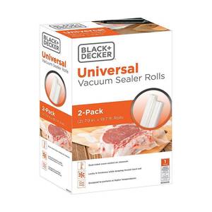 lot 1731 image: Black & Decker BD820R acseal Vacuum Sealer Roll - 2 Pack - Clear
