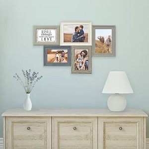 lot 1768 image: Belle Maison Rustic 5-Opening Fashion Collage Frame