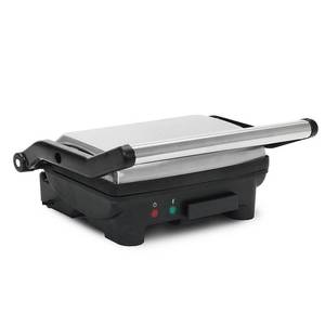 lot 1786 image: Elite Cuisine 10.5 x 9 inch Electric Nonstick Panini Sandwich Press, Opens Flat 180-Degrees, Floating Hinge