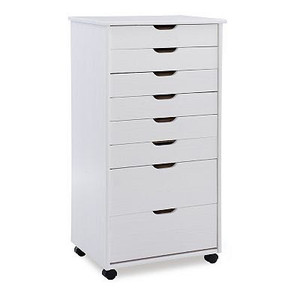 lot 1799 image: Linon Cary 8-Drawer Rolling Storage Cart