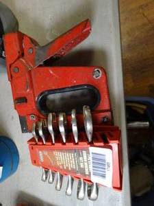 lot 17483 image: Partial Set of Wrenches and Stapler