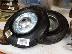 lot 17584 image: (2) Quality 10 x 2.5 Solid Wheels