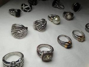 lot 17608 image: Lot of Pendants and Rings  Quality Costume Jewelry