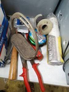 lot 17622 image: Metal Stirrup  Small Lot of Tools and More