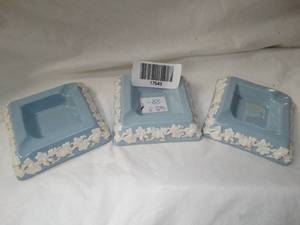 lot 17643 image: 3 Small Wedgwood Ashtrays  Lot