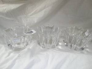 lot 17647 image: Lot of 3 Orrefors Swedish Crystal Candy Dishes