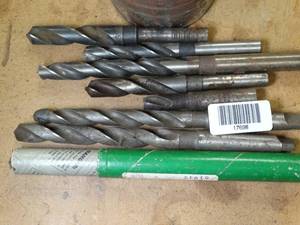 lot 17698 image: Tin of Larger Shop Drill Bits