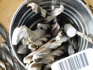 lot 17697 image: Tin of Shop Drill Bits
