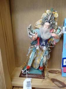 lot 17771 image: Unique Older Asian Man  Traditional Attire  Figurine