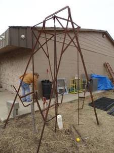 lot 1153 image: Large Unique Metal Swing  Project