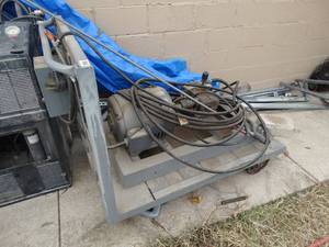 lot 1155 image: Commercial 3 phase electric shop built power washer built on warehouse cart
