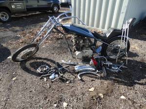 lot 2 image: Custom Chopper Project Bike- Very cool looking motorcycle-