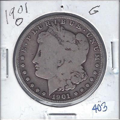 lot 1931 image: 1901 Morgan Silver Dollar