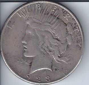 lot 1950 image: 1923 Peace Dollar