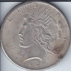 lot 1951 image: 1922 Peace Dollar