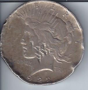 lot 1953 image: 1922 Peace Dollar Rough